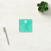 Turquoise met witte bloem post-it® notes (Kantoor)