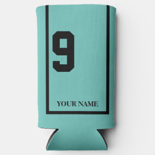 Turquoise met Zwarte Paard 9 Zadeldek Custom Seltzer Blikjeskoeler