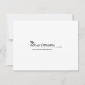 Turquoise met zwarte swirl bloeien verfraaiing RSVP kaartje (Achterkant)