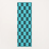 Turquoise Metallic Abstracte Basket Weave Chic Yogamat (Voorkant)