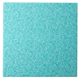 Turquoise metallic glitter tegel tegeltje