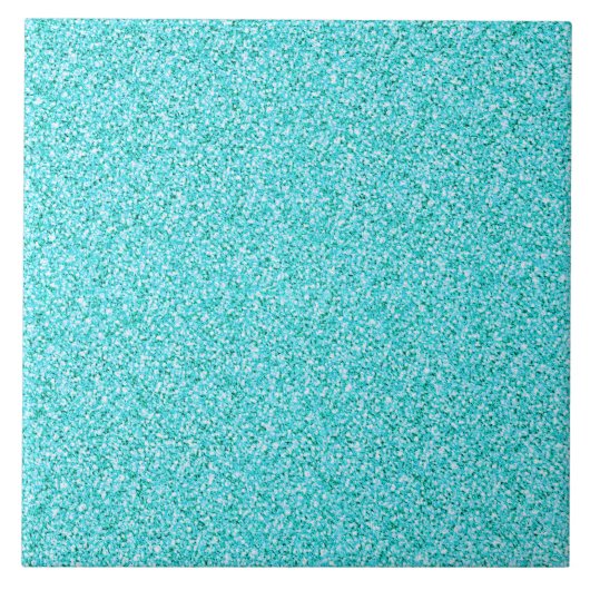 Turquoise metallic glitter tegel tegeltje (Voorkant)