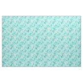 Turquoise Metallic Zebra Print Stof (Yard (91,4 cm))