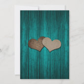 Turquoise Metselwerk Pot Hout Rustieke Koppel Brui Kaart (Achterkant)