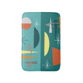 Turquoise Mid Century Modern Badmat (Voorkant Verticaal)