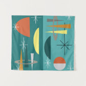Turquoise Mid Century Modern Wandkleed (Voorkant (horizontaal))