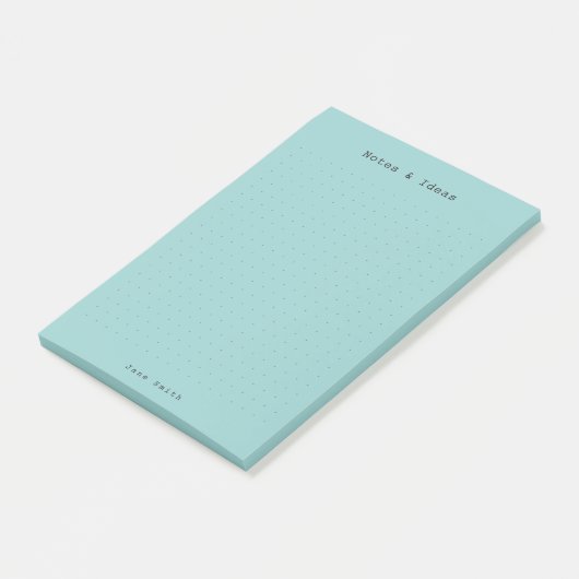 Turquoise minimal  personalized retro aesthetic  post-it® notes (Schuin)