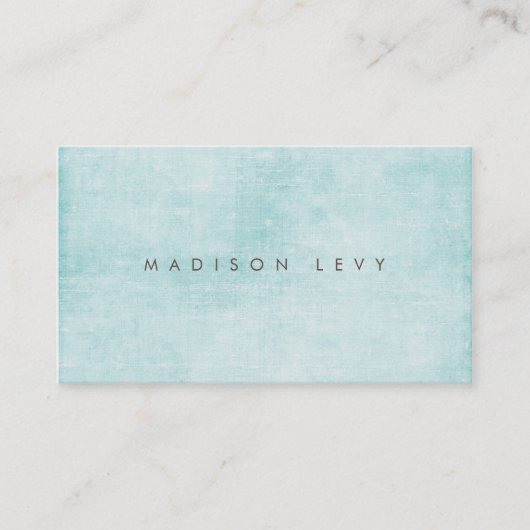 Turquoise Minimalist Distress Appointards Afsprakenkaartje (Voorkant)
