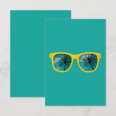 Turquoise Minimalistische Behang | Rustig Koel Ont Informatiekaartje (Voorkant / Achterkant)