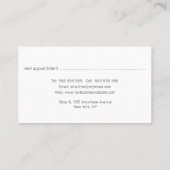 Turquoise minimalistische distressed gescheurde Ka Afsprakenkaartje (Achterkant)