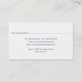 Turquoise minimalistische distressed gescheurde Ka Afsprakenkaartje (Achterkant)