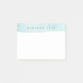 Turquoise minimalistische distressed gescheurde Ka Post-it® Notes (Voorkant)