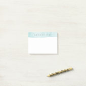 Turquoise minimalistische distressed gescheurde Ka Post-it® Notes (Op bureau)