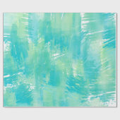 Turquoise Mint Abstract Cadeaupapier (Vlak)