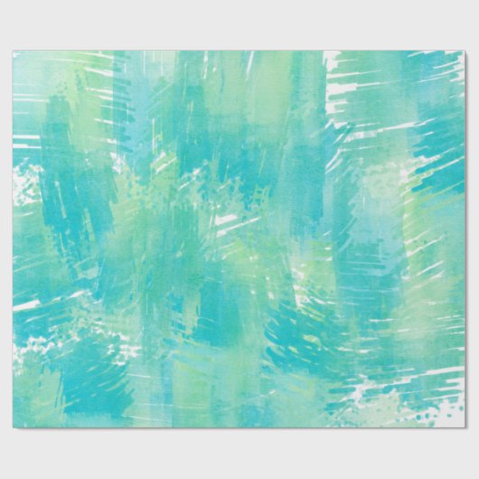 Turquoise Mint Abstract Cadeaupapier (Vlak)