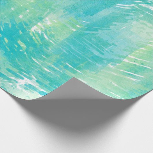 Turquoise Mint Abstract Cadeaupapier (Hoek)