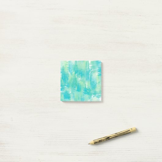 Turquoise Mint Abstract Post-it® Notes (Op bureau)