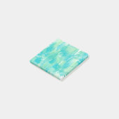 Turquoise Mint Abstract Post-it® Notes (Schuin)
