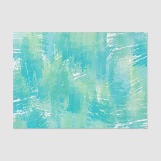 Turquoise Mint Abstract Tissuepapier (Voorkant)