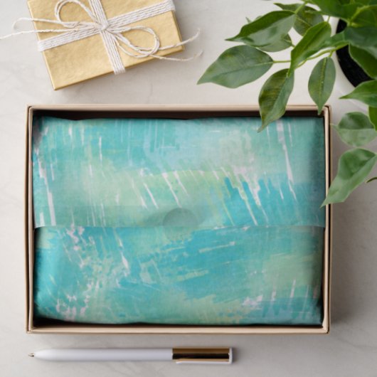 Turquoise Mint Abstract Tissuepapier (Geschenk)