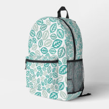 Turquoise Mint Botanisch Bladpatroon