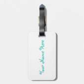 Turquoise Mint Dreamweaver Bagagelabel (Achterkant verticaal)