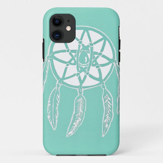 Turquoise Mint Dreamweaver iPhone 5/5s Hoesje (Achterkant)