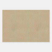 Turquoise Mint Green Lines Faux Rustic Brown Kraft Inpakpapier Vel (Voorkant 3)