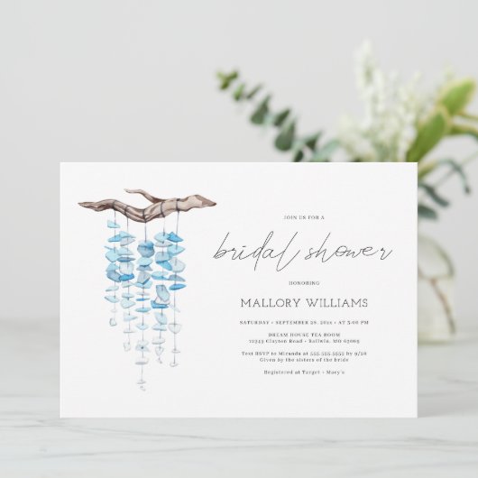 turquoise mobiel Vrijgezellenfeest van shell Kaart (Staand voorkant)