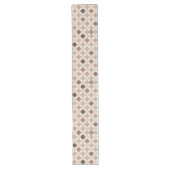Turquoise Mocha Geometric Table Runner Lange Tafelloper (Voorkant)