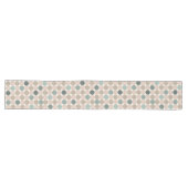 Turquoise Mocha Geometrische Tafel Runner Lange Tafelloper (Horizontaal)