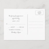 Turquoise Modern Deco Response Briefkaart (Achterkant)