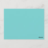 Turquoise Modern Deco Table Briefkaart (Achterkant)