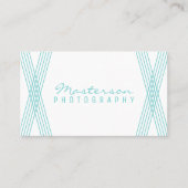 Turquoise Modern Deco Visitekaartje (Voorkant)