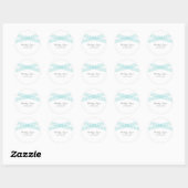 Turquoise Modern Deco Wedding Stickers (Vel)