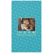 Turquoise Modern Graduation Photo Cap Pattern Tabl Tafelkleed (Voorkant)