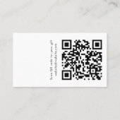 Turquoise Modern Hair Nail Salon Custom QR Code Visitekaartje (Achterkant)