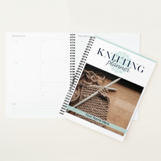 Turquoise Modern Knitting Planner (Display)