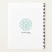 Turquoise Modern Knitting Planner (Achterkant)