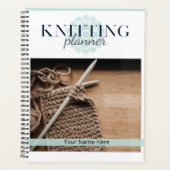 Turquoise Modern Knitting Planner (Voorkant)