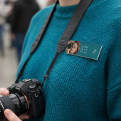 Turquoise Modern Logo Foto Fotograaf Naambadge