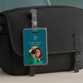 Turquoise Modern Logo Photo Photographer Badge