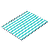 Turquoise Modern Stripes Notitieboek (Linkerzijde)