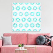 Turquoise Modern Sunbursts Canvas Afdruk (Insitu (Woonkamer))