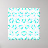 Turquoise Modern Sunbursts Canvas Afdruk (Voorkant)