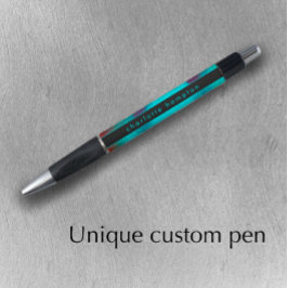 Turquoise Modern Uniek Cool Groovy Gepersonaliseer Pen