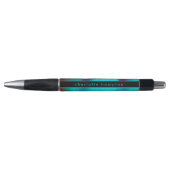 Turquoise Modern Uniek Cool Groovy Gepersonaliseer Pen (Voorkant)