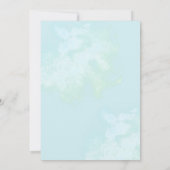Turquoise moderne bruiloft bruid ouders kaart (Achterkant)