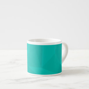 Turquoise, moderne, coole, trendy geometrische kun espresso kop