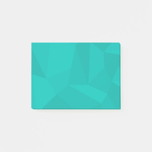 Turquoise, moderne, coole, trendy geometrische kun post-it® notes (Voorkant)